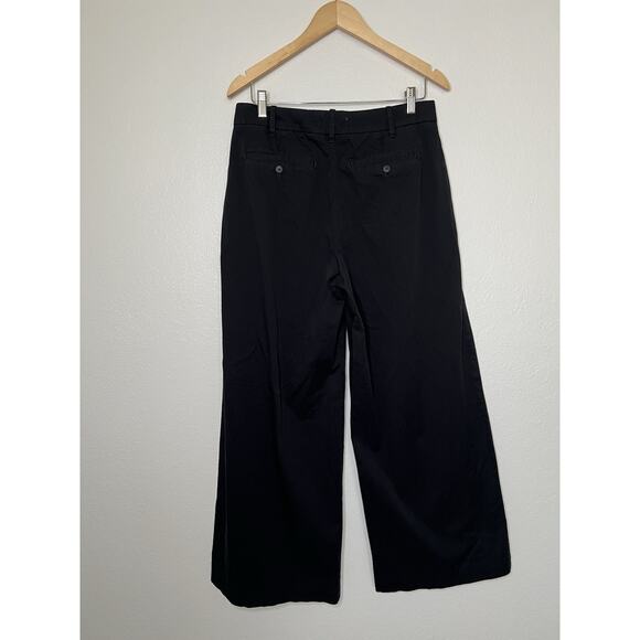 Everlane Way-High Drape Wide Leg Black Pant Size 8 Elevated Quiet Luxury - Picture 4 of 5